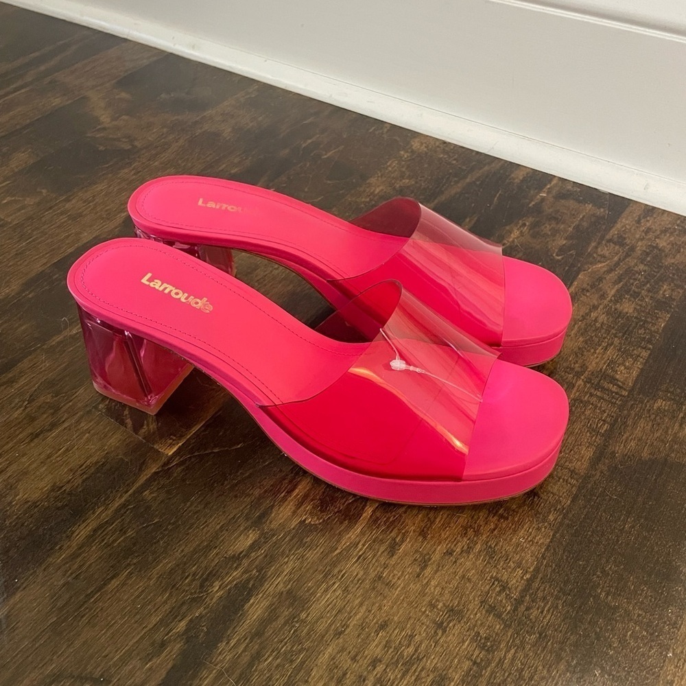 Larroude block heel sandals women’s size 7.5 - Picture 3 of 5